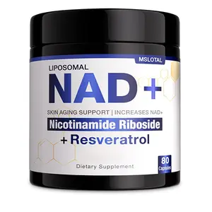 NAD+ Supplement 1000mg with Nicotinamide Riboside & Resveratrol – Energy & Focus Support for Women and Men, Cellular Health Supplement, Pure Organic Formula, 80 Capsules