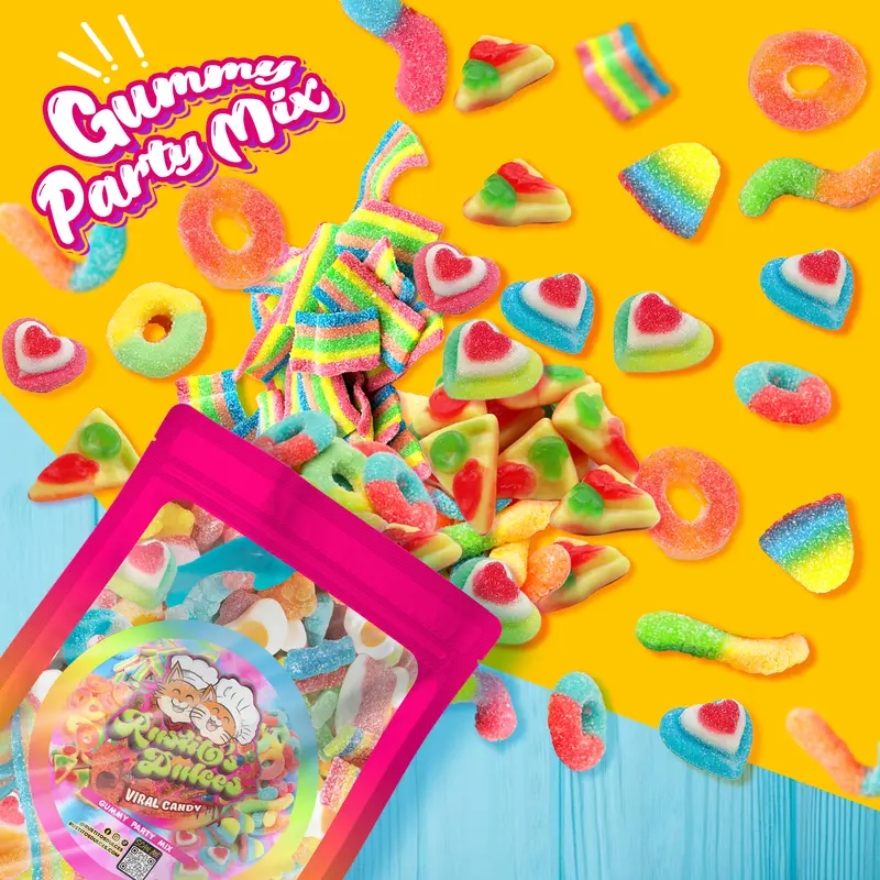 Gummy Party Mix – 6 Favorite Gummies in a Delicious Sweet & Sour Candy Snack Mix