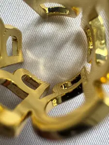 Unisex Initial Ring | Adjustable, Minimalist Style. Elevated Metal Finish. Suitable for Men and Women.