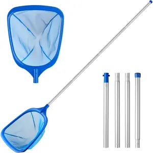 Pool Skimmer Net, Deep Pool Leaf Net with Reinforced Frame, Large Capacity Rake Net for Cleaning, Debris Pickup Removal