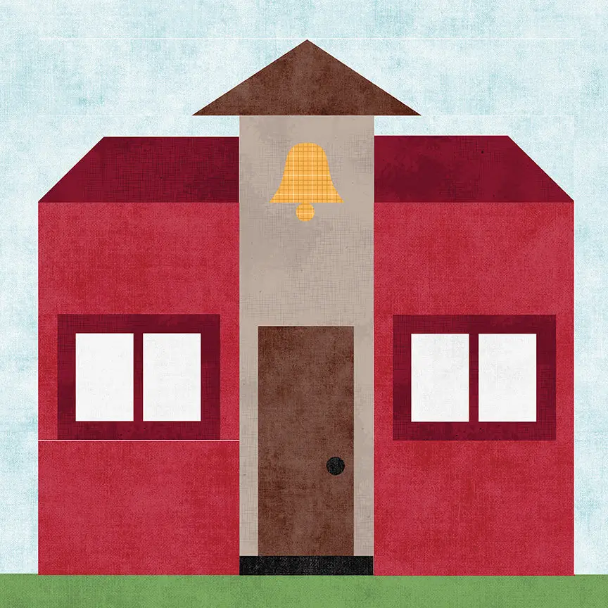 Fabric Riley Blake Schoolhouse April 2026 Our Town Block of the Month Quilt Kit KTOT-47085