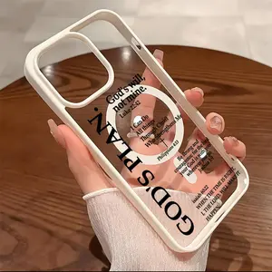 Premium Magnetic Phone Cases for iPhone11/12/13/14/15/16//17/Air/promax/Plus God's Plan Cross Faith Quote Philippians 4:13 2k cased MagSafe Ready, Anti-Fall, Springtok and Ultra-Thin Design |   Perfect for Everyday Use Screen Protector Resistance