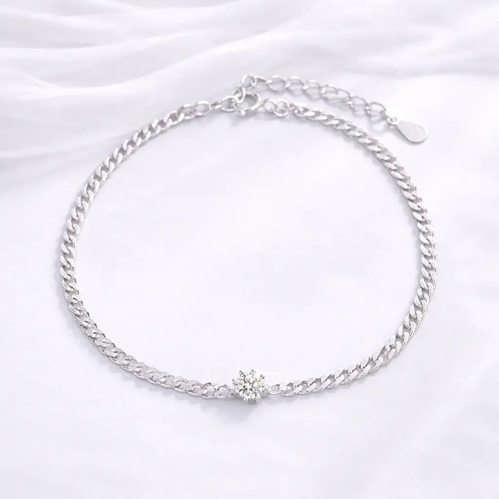 Xavia Simple Moissanite Bracelets S925 0.3 CT - Round Cut - Lore Jewelry
