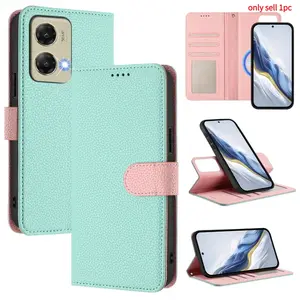 Split magnetic sleeve for MOTO G Stylus 5G 2024 Edge 50 Pro 50 Ultra Leather Case on for MOTO G 5G 2024 Flip Wallet Phone Cases Cover