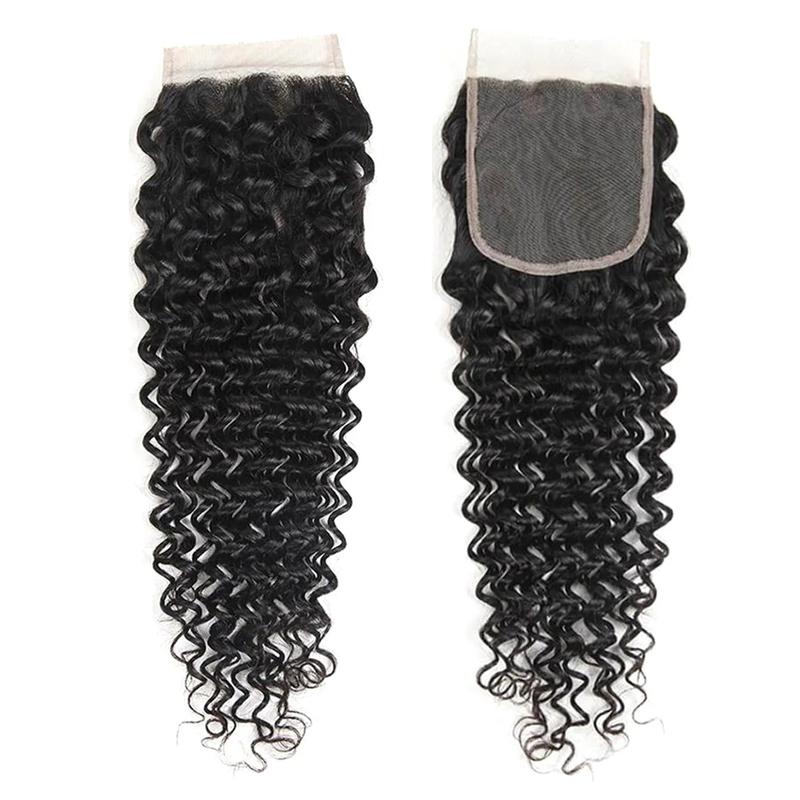 RIVERWOOD 4"x4" & 13"x4" & 13"x6" Lace Closure Body Deep STW 100% Remy Human Hair Natural Black Transparent Lace Free Part Hand Tied for Quality