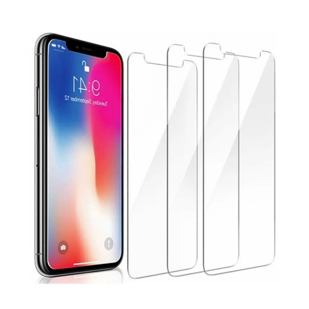 3 Pack Screen Protector Glass for iPhone 11 Pro (2019), iPhone XS / 10S (2018), and iPhone X / 10 (2017) - Easy Installation Tempered Glass Screen Protector Film (5.8 Inches)