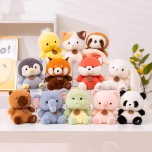 12-Pack Assorted Animal Plush Toys 🧸 Soft Stuffed Animal Panda Koala Cat Dog - Perfect for Christmas Halloween & Birthday Gifts