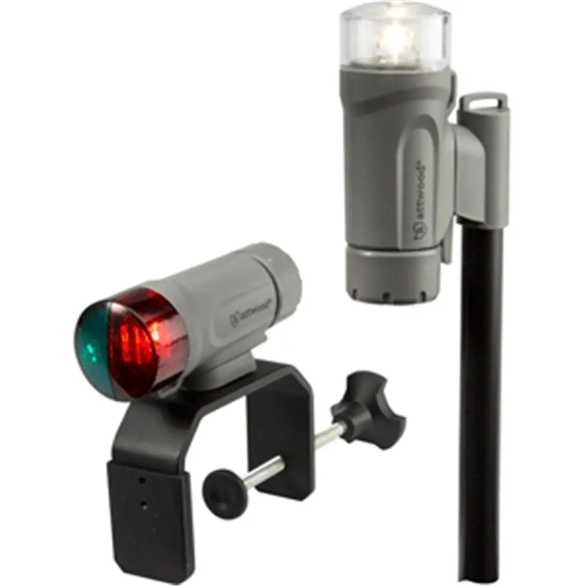 212 MAIN Clamp-On Portable LED Navigation Light Kit, Marine Gray Boat Lighting, Water Sports Portable Kit