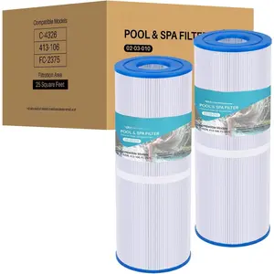 2-Pack Replacement for Hot Tub Filter PLFPRB25-IN, Pleatco PRB25-IN, Unicel C-4326, Filbur FC-2375, Rainbow Dynamic 25, Pure N Clean PC-2375 - Filter  (L x OD: 13 5/16" x 5")