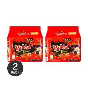 2Packs SAMYANG Korean 2x Spicy Buldak Noodles Hot Chicken Flavor Stir-Fried Ramen - 5 Packs* 4.93oz/Pack