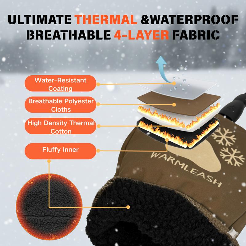 【WarmLeash️️️】 Dog Leash with Thermal Mitten for Cold Weather Dog Walking, Winter Dog Leash with Built-in Handle, Winter Dog Walking Essentials, 6 FT, 1/2 inch 【WarmLeash️️️】 Dog Leash with Thermal Mitten for Cold Weather Dog Walking, Winter Dog Leash with Built-in Handle, Winter Dog Walking Essentials, 6 FT, 1/2 inch