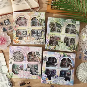 Seasonal Memory Collection Sticker Set Box, Handmade Diary Material, DIY Frame Scrapbook Journal Album Calendar Decoration, Scrapbooking