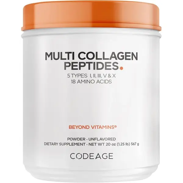 Hydrolyzed Multi Collagen Protein Powder Supplements - Grass-Fed Bone Broth, 5 Types (1,2,3,5,10), Unflavored, Supports Digestion, 20 oz