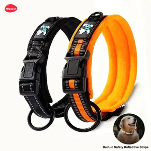 [Hipipet] Dog Collar with Reflective Strips  Comfort Control Tactical Collar – Heavy Duty, Premium Quality for Small, Medium & Large Dogs