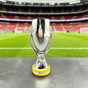 European Super Cup Football Trophy Model Fan Memorial Collectible, Commemorative Soccer Award Souvenir, Sports Memorabilia, Ideal Gift for Fans