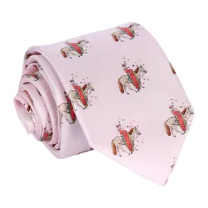 Pink Throwing Roses Necktie