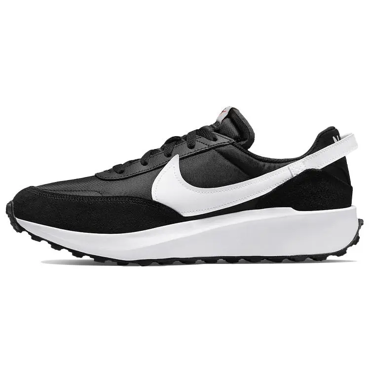 Nike Waffle Debut Black White Cushioned Low Top Sneakers Men's DH9522-001