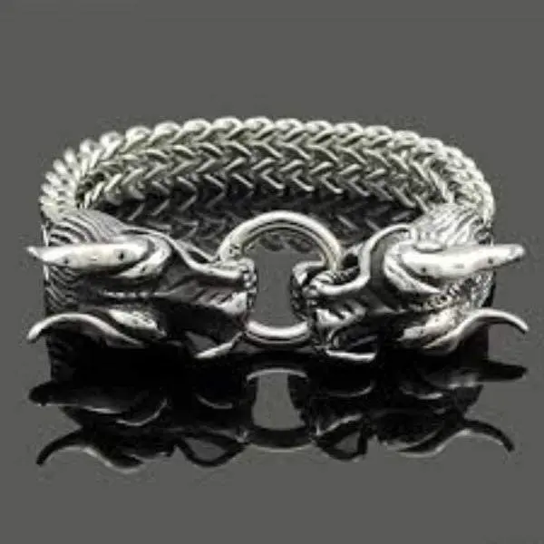Double Dragon Stainless Steel Bracelet