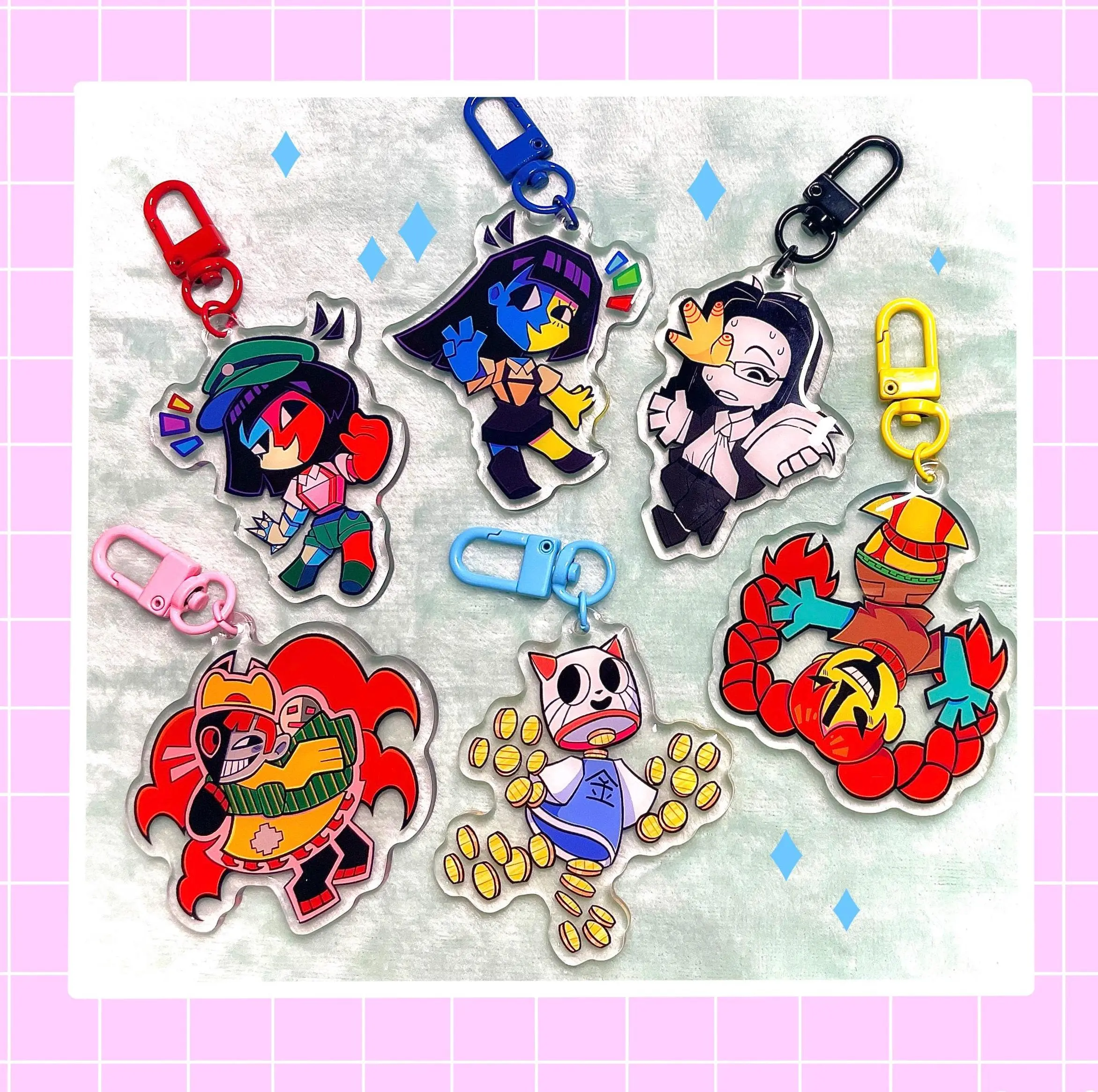 ENA Dream BBQ Character Acrylic Keychains