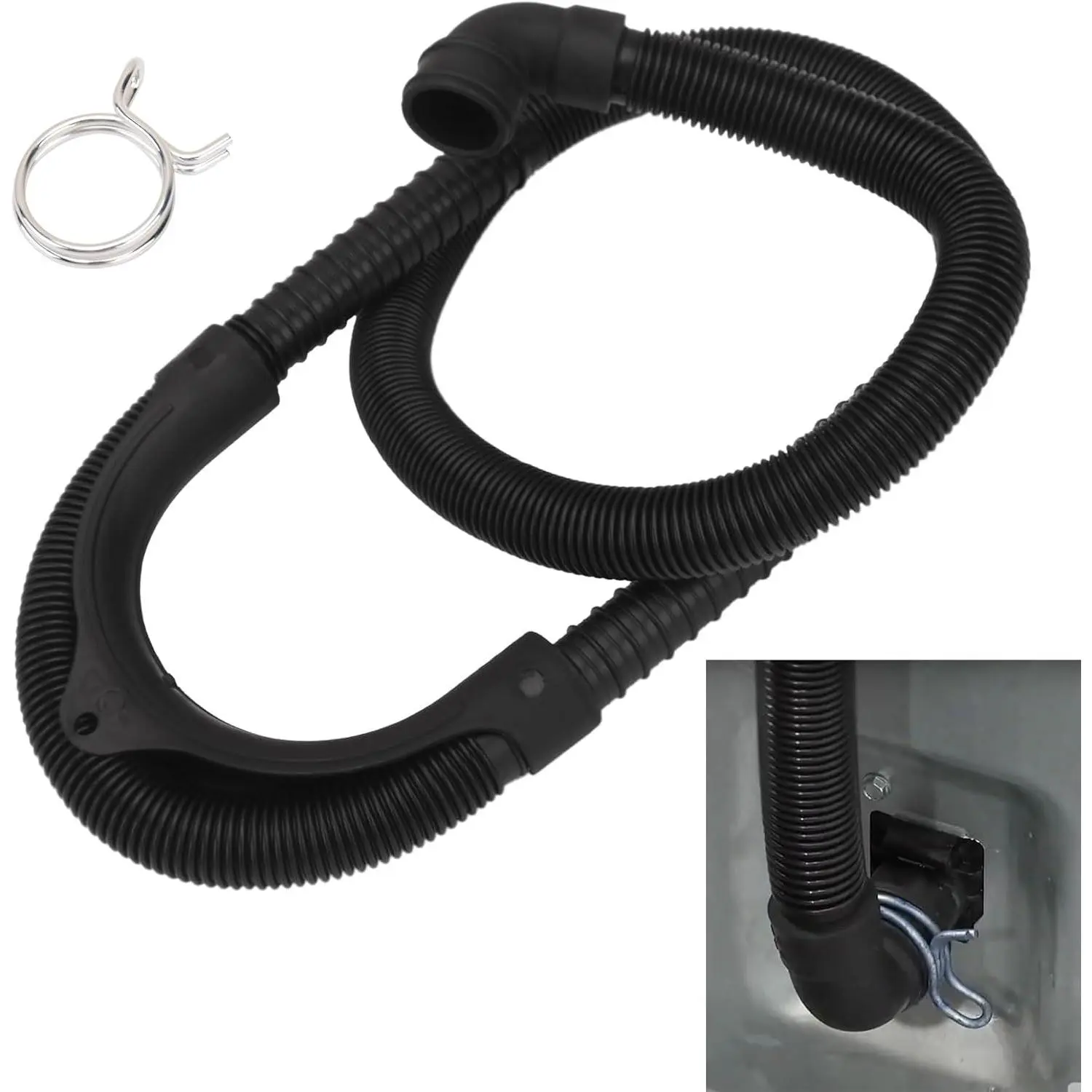 W11244231 Washing Machine Drain Hose for Whirlpool Washer WTW5000DW2 WTW5000DW3, Length 4 Feet, Replaces W10221546 AP6339776 W10769870 W10821090 PS12578897 W10826733 W11203364 W11249137