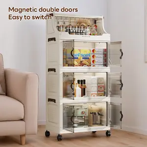 Adjustable Storage Cabinet 36cm X 25cm / 46cm X 28cm, Multi-Layer Design, Durable Plastic Material, Space-Saving Organizer