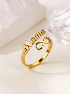 1 Pcs Infinity Mama Rings for Women Stainless Steel Mama Letter Ring Aesthetic Fashion Waterproof Jewelry Gifts for Birthday,Party,Anniversary,Thanksgiving,Mother's Day