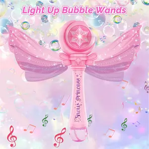 CuLiDing Princess Bubble Machine Blowing Toy with Light and Music for Kids Aged 3-8 Gift for Boys and Girls