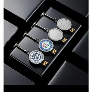 16GB 32GB Round Rotatable USB Flash Drive, Portable Swivel Design U Disk