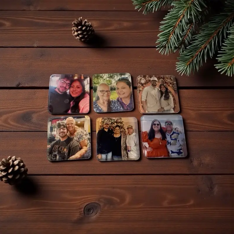 Acrylic Custom Photo Magnet 2inX2in - 6 Count