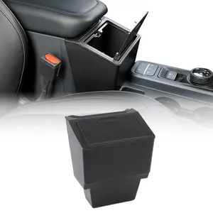 Lidded Console Storage Box for Ford Maverick Accessories 2025 2024 2023 2022, Seal-Lid Heavy-Duty Multi-Scenario Organizer Front Seat Armrest Trash Can