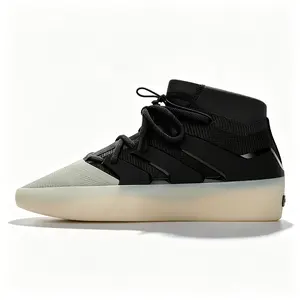 Fear of God x adidas Athletics Mid-Top Basketball Shoes (Black) – Comfortable, versatile, supportive, durable, and breathable.