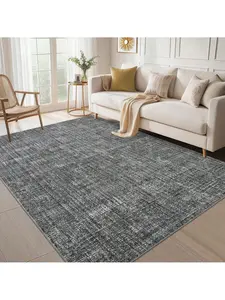 【Christmas Gift】Dark gray-10*13 feet  Machine Washable Area Rug Non Slip Non Shedding  Modern Abstract Large Bedroom Carpet Stain Resistant Ultra Thin Soft Pet Friendly Contemporary Solid Throw Floor Mat For Living Room Bedroom Dining Room Home Offi
