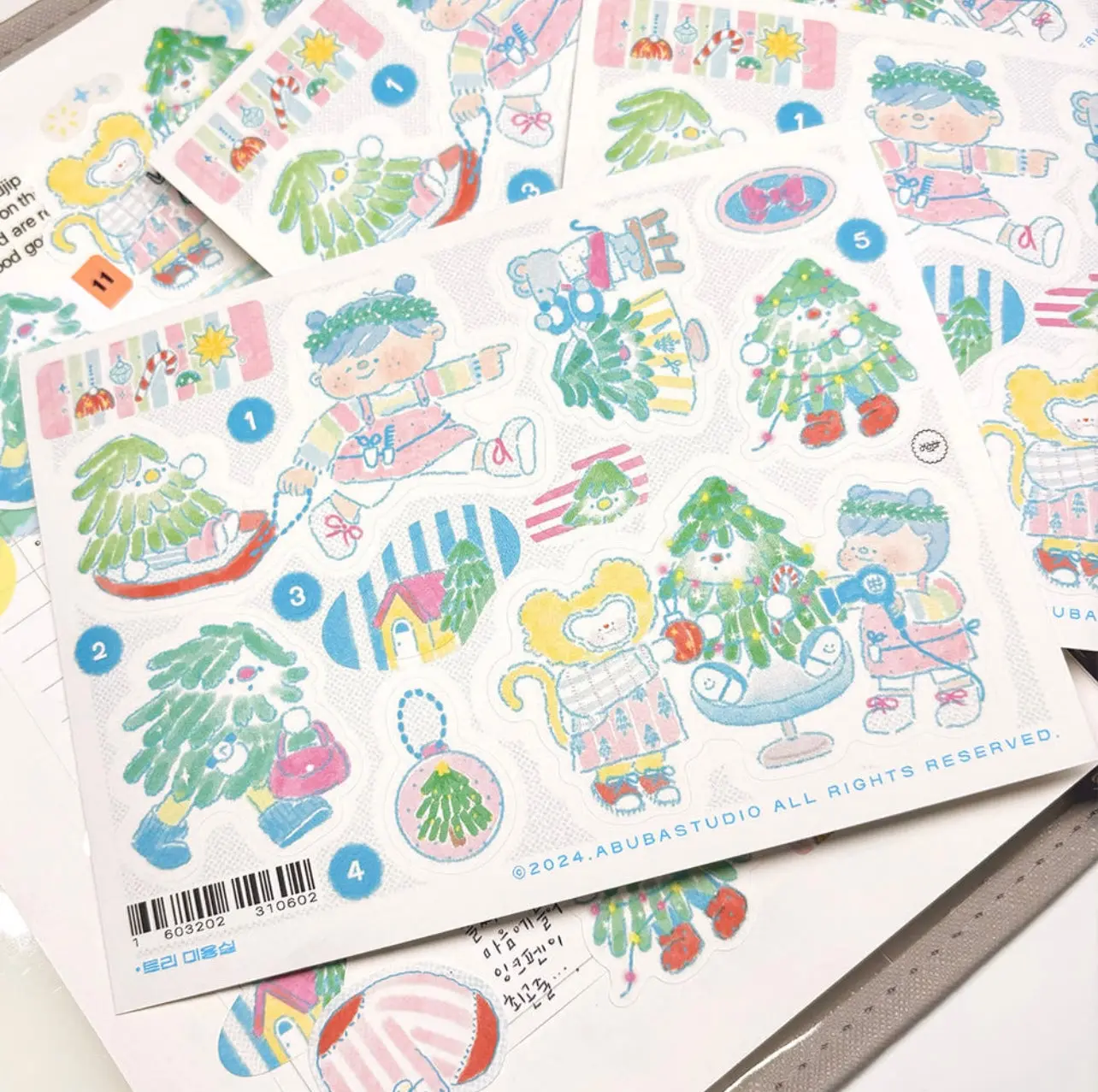Abuba Studio "Trim The Tree" Christmas Sticker Sheet