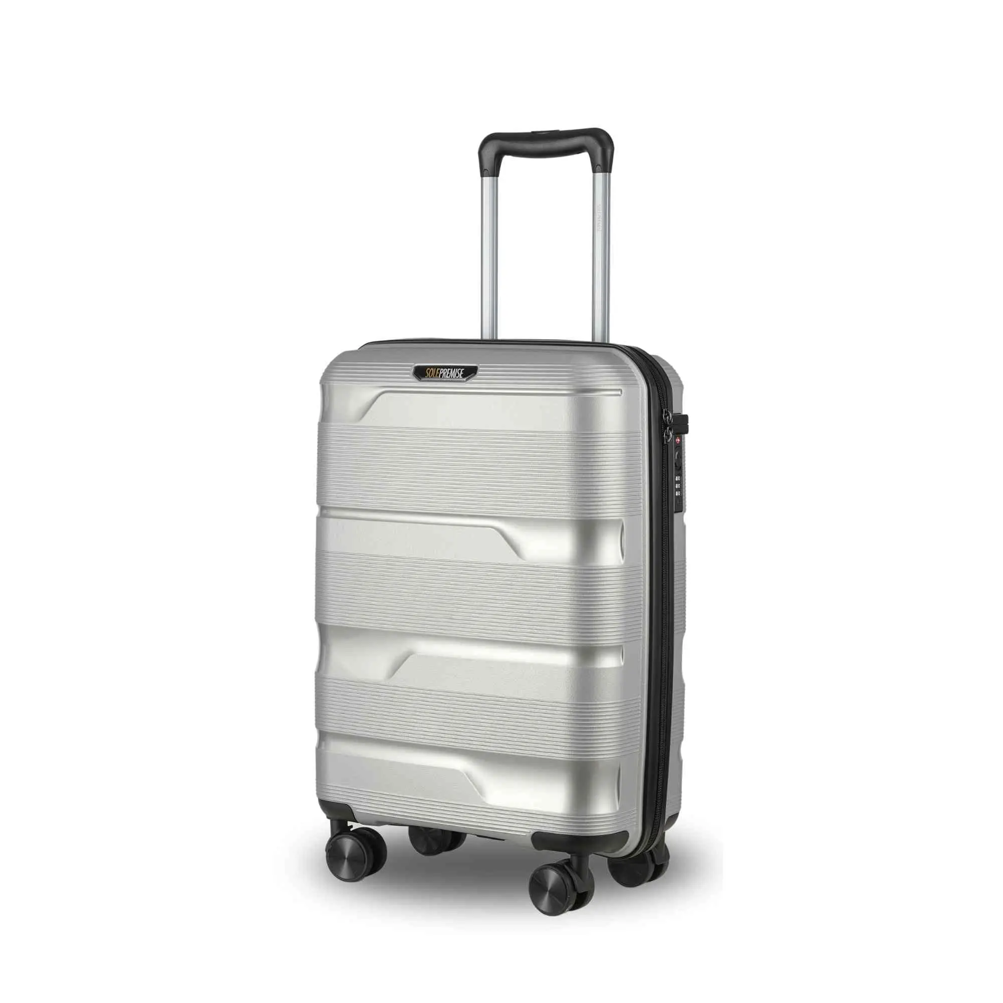 20-inch Silver Carry-On Hardcase Roller Luggage 20-inch Silver Carry-On Hardcase Roller Luggage