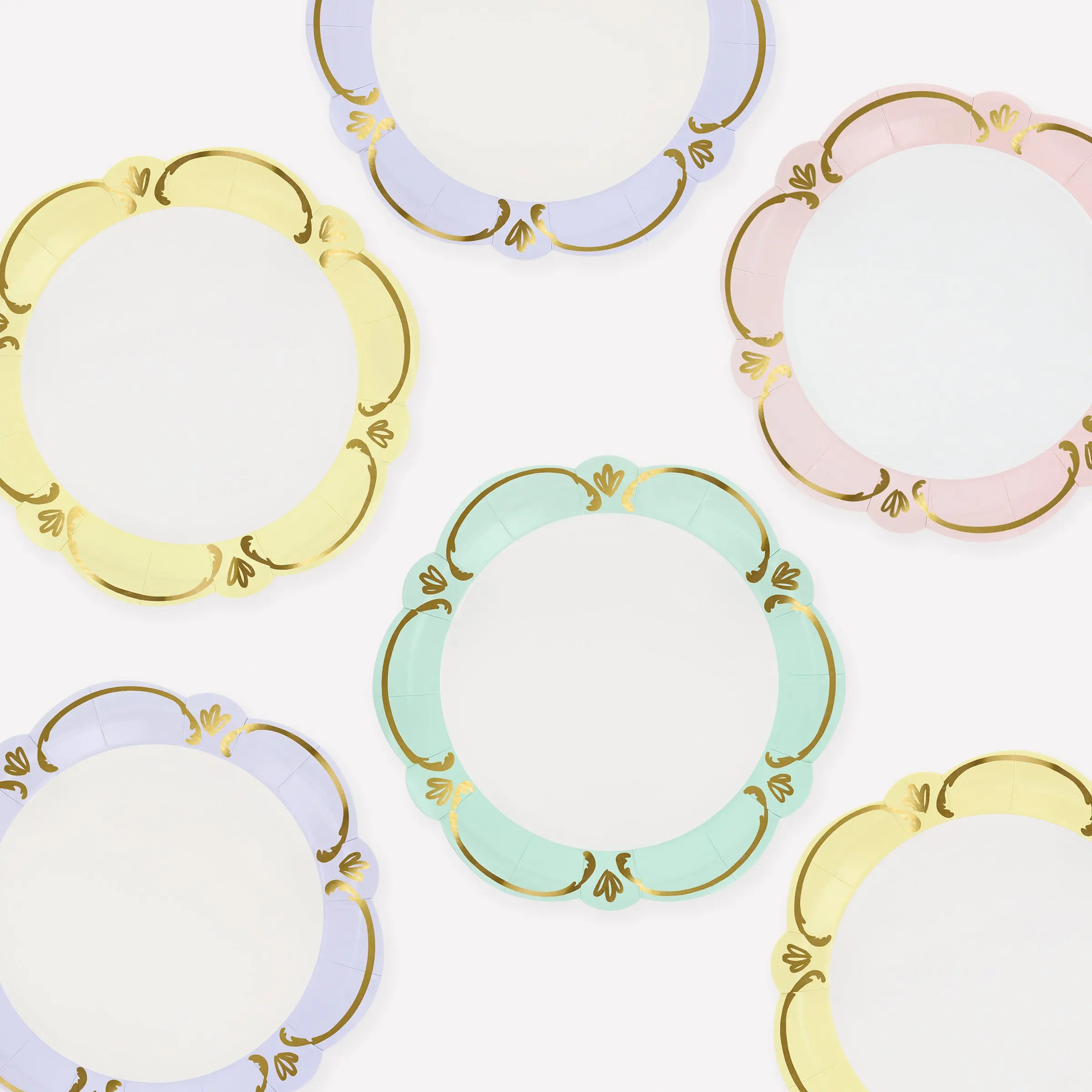 Rococo Pastel Small Paper Plates (x 8)