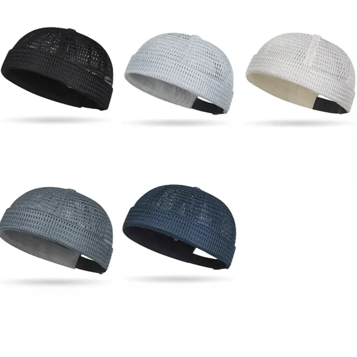 4 Pack Breathable Mesh Skull Cap, Adjustable Unisex Elastic Beanie, Lightweight Streetwear Headwear, Trendy Hip Hop Summer Hat, Comfortable Year Round Outdoor Accessory for Daily Cycling and Travel