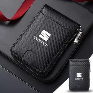 PU Leather Car Driving Documents ID Card Holder, Purse Wallet Case for Seat Ibiza Leon 300 Ateca Exeo Tarraco Altea, Auto Accessories