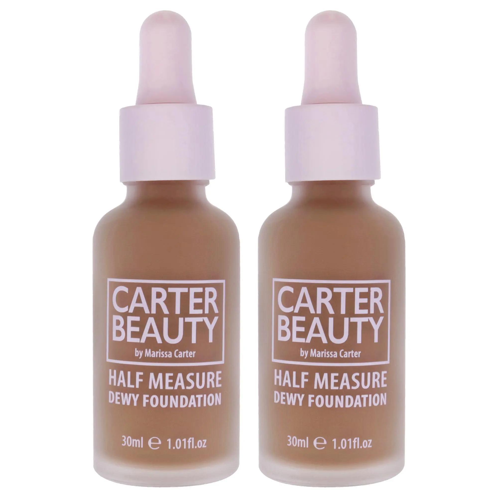 Half Measure Dewy Foundation - Tiramasu by Carter Beauty for Women - 1.01 oz Foundation - Pack of 2