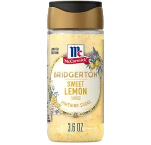 McCormick Bridgerton Finishing Sugar, Sweet Lemon, Limited Edition, Exquisite Lemon Flavor, For Elevating Baked Goods and Beverages, Garnishing, and More, 3.6 oz