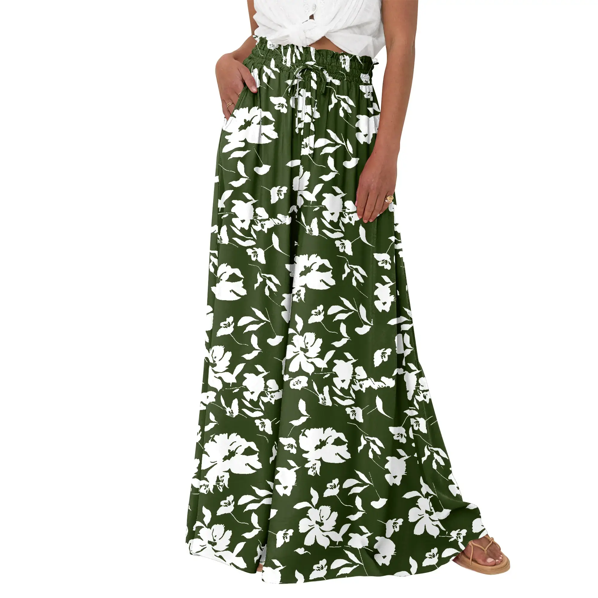 Print Army Green White