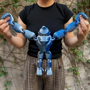 3D Printed Long Arm Gorilla Figurine, Home Decor, Realistic Eyes, Moveable Joints, Articulating Animal Figurines, Christmas Gift, Birthday Present, Animal Statue