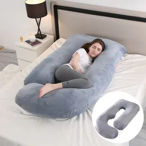 Certified Detachable Pregnancy Pillow - Full Body Maternity Support Cushion for Side Sleeping & Pain Relief