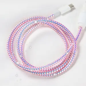 TPU Data Cable Protector, 1 Count Flexible Multipurpose Cable Management Solution, Durable Charging Cable Protector