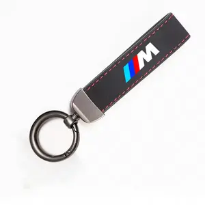 Suede Car Styling Keychain, Anti-Loss Key Ring Pendant, Gift for Bmw 1 3 5 7 Series M X1 X3 X4 X5 F10 F15 F16 F20 F30 M3 M4 E34 E46, Keychain Wristlet Strap