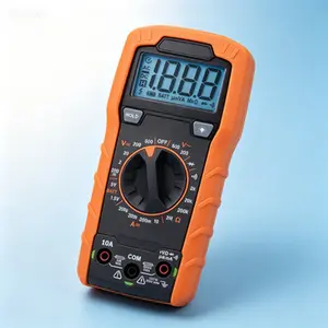 Digital Manual-Ranging Multimeter Voltage Tester, 600V AC/DC, Tests Batteries Current Resistance, Continuity Diode Checker, Reusable Professional Electrical Meter