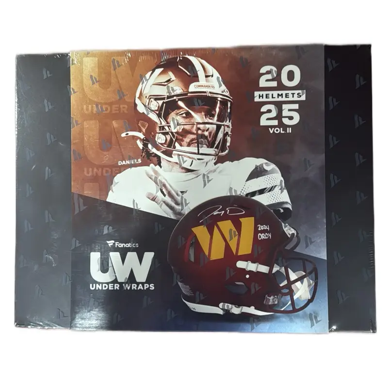 Fanatics 1 Box Each Pick Your Player 2025 Under Wraps Helmet and Football Collectible Sports Memorabilia Unboxing Experience