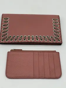 Pre-owned FENDI Leather Small Leather Goods Preloved Pink Continental Wallet with Pouch H2BGMKC 112224 P