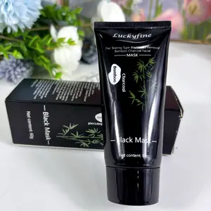 Luckyfine Bamboo Charcoal Blackhead Mask 60g - Black Facial Treatment for Specific Need - No Additional Features or Benefits Skin Repair