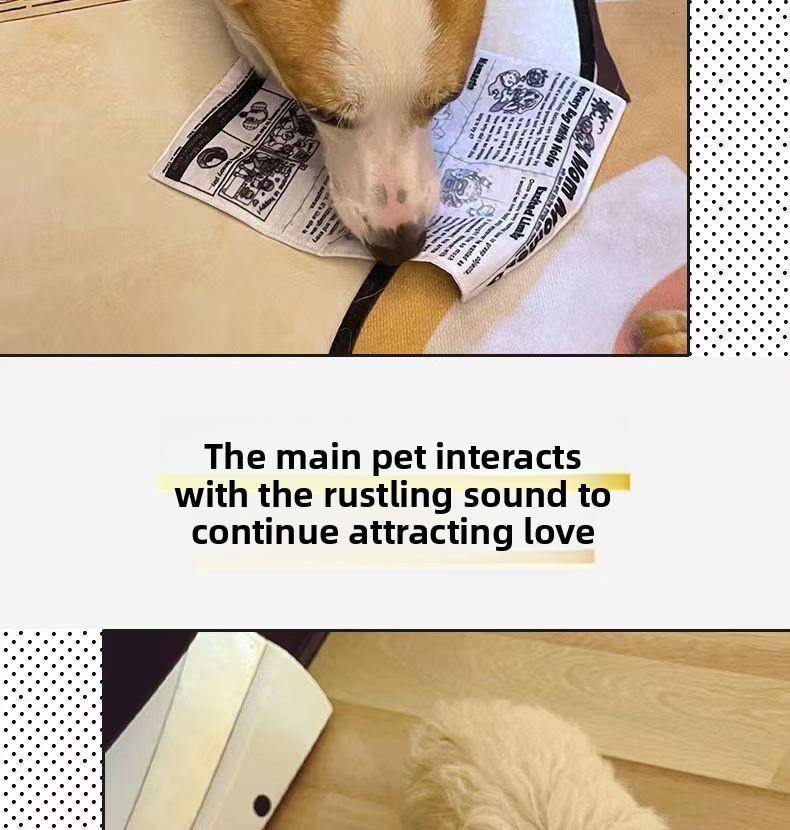 Pet Balloon Indestructible Newspaper Dog Toy Squeaky Chew for Boredom Relief Thickened Durable Teeth Cleaning Realistic Crinkle Safe Non Toxic Washable Quick Dry Interactive Play