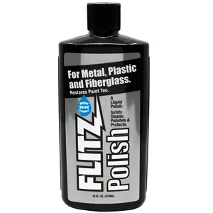 Flitz Liquid Polish for Metal Plastic & Fiberglass Restores Paint Safely Cleans Polishes Protects with Protective Wax Finish